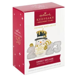 Hallmark Sweet Decade 2023 Special Edition Ornament -Hallmark Gift Shop 2023 With Snowman Keepsake Ornament 1999QXC5622 04