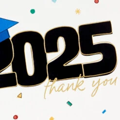 Hallmark 2025 Grad Cap And Confetti Graduation Thank-You Notes, Pack Of 10 -Hallmark Gift Shop 2025 Confetti Graduation ThankYou Note Cards 1GKS1674 03