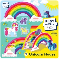 Storytime Toys 3D Unicorn Rainbow House Play Puzzle