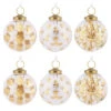 Signature Gold-Etched Glass Hallmark Ornaments, Set Of 6 -Hallmark Gift Shop 6 Gold Etched Glass Ball Christmas Ornaments 1HGO3408 01