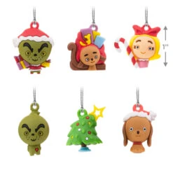 Mini Dr. Seuss's How The Grinch Stole Christmas!™ Shatterproof Hallmark Ornaments, Set Of 6 -Hallmark Gift Shop 6 Miniature Grinch Christmas Ornaments 3HCM4763 04