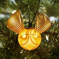 Harry Potter™ Golden Snitch™ Hallmark String Light Covers, Set Of 8 -Hallmark Gift Shop 8 Golden Snitch Christmas String Light Covers 3HCM3051 02