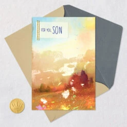 Hallmark The Man You Have Become Birthday Card For Son -Hallmark Gift Shop Abstract Landscape Painting Birthday Card for Son 699MAN4441 06