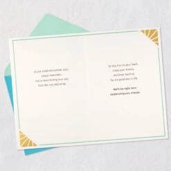 Hallmark Celebrating Your Journey Birthday Card For Nephew -Hallmark Gift Shop Abstract Mountains and Sun Nephew Birthday Card 699MAN4538 04