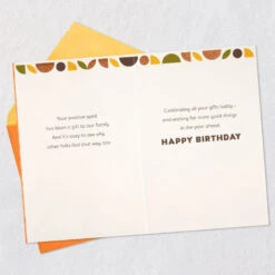 Hallmark You Bring Good Energy Birthday Card For Son -Hallmark Gift Shop Abstract Orange Half Moons and Leaves Son Birthday Card 799MAN4512 04