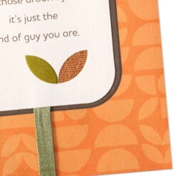Hallmark You Bring Good Energy Birthday Card For Son -Hallmark Gift Shop Abstract Orange Half Moons and Leaves Son Birthday Card 799MAN4512 06