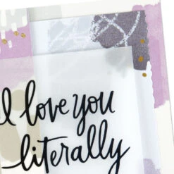 Hallmark Love You Literally All The Time Anniversary Card For Spouse -Hallmark Gift Shop Abstract Shapes in Gold Lavender and Gray Anniversary Card for Spouse 799AVY3464 05