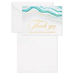 Hallmark Abstract Waves Boxed Blank Sympathy Thank-You Notes, Pack Of 20 -Hallmark Gift Shop Abstract Waves Boxed Blank Sympathy ThankYou Notes 5STZ1101 03