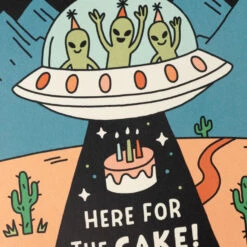 Hallmark Aliens Here For The Cake Musical Pop-Up Birthday Card For Kids -Hallmark Gift Shop Alien Party Musical PopUp Birthday Card for Kids 799TNG1608 04
