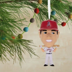 Hallmark MLB Angels™ Mike Trout Bobblehead Ornament -Hallmark Gift Shop Angels Mike Trout Bobblehead Christmas Ornament 1OSL2429 02