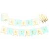 Hallmark Customizable Aqua And Gold Dots Party Banner Kit -Hallmark Gift Shop Aqua Banner Kit for Birthdays and Celebrations 3CPP1036 01
