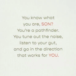 Hallmark Proud Of How You Find Your Own Path Birthday Card For Son With Decal -Hallmark Gift Shop Arched Mountains Birthday Card and Sticker for Son 799MAN4286 02