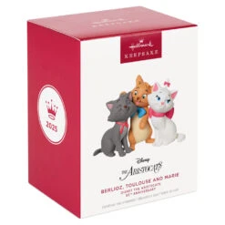 Hallmark Disney The Aristocats 55th Anniversary Berlioz, Toulouse And Marie Ornament -Hallmark Gift Shop Aristocats Three Kittens Keepsake Ornament 5QXD7082 08