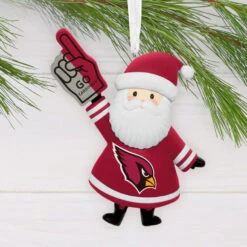 Hallmark Gift Shop -Hallmark Gift Shop Arizona Cardinals Santa Fan Christmas Ornament 1OSL2573 02