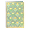Hallmark Art Deco Gold, Green And Blue Blank Card -Hallmark Gift Shop Art Deco Gold Green and Blue Blank Thinking of You Card 899TOY1650 01