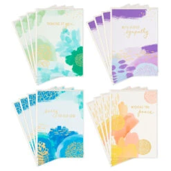 Hallmark Assorted Abstract Nature Designs Boxed Sympathy Cards, Pack Of 16