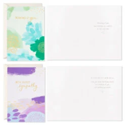 Hallmark Assorted Abstract Nature Designs Boxed Sympathy Cards, Pack Of 16 -Hallmark Gift Shop Assorted Abstract Nature Designs Boxed Sympathy Cards 5STZ1103 03