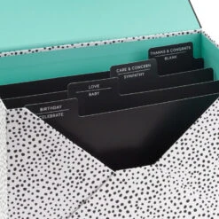 Hallmark Assorted All-Occasion Handmade Greeting Cards In Black Scattered Dot Organizer -Hallmark Gift Shop Assorted AllOccasion Greeting Cards in Organizer 5EBN1121 06