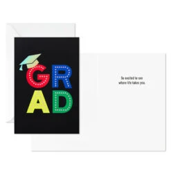 Hallmark Assorted Bold And Iridescent Graduation Cards, Box Of 36 -Hallmark Gift Shop Assorted Bold and Iridescent Graduation Cards Bulk Pack 5GEY2011 05