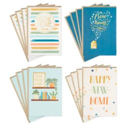 Hallmark Assorted Designs Boxed New Home Congratulations Cards, Pack Of 16
