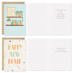 Hallmark Assorted Designs Boxed New Home Congratulations Cards, Pack Of 16 -Hallmark Gift Shop Assorted Designs Boxed New Home Congratulations Cards 5STZ1106 04