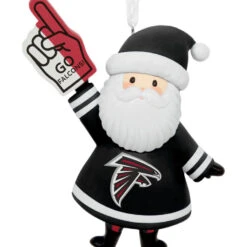 NFL Atlanta Falcons Santa Fan Hallmark Ornament -Hallmark Gift Shop Atlanta Falcons Santa Fan Christmas Ornament 1OSL2574 06