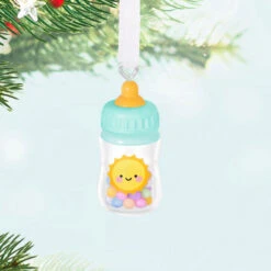 Hallmark Mini A Teeny Sip Ornament, 1" -Hallmark Gift Shop Baby Bottle With Sun Keepsake Ornament 5QHX3255 02