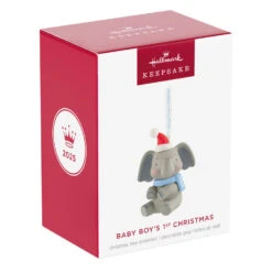 Hallmark Baby Boy's First Christmas Elephant 2025 Ornament -Hallmark Gift Shop Baby Boy 1st Christmas Elephant Keepsake Ornament 5QGO1932 08