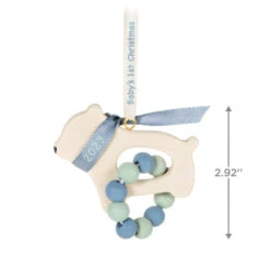 Hallmark Baby Boy's First Christmas Bear 2023 Ornament -Hallmark Gift Shop Baby Boys 1st Christmas Bear Keepsake Ornament 1799QGO2729 03