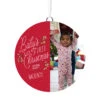 Hallmark Baby's First Christmas Personalized Text And Vertical Photo Ceramic Ornament -Hallmark Gift Shop Babys First Personalized Round Christmas Ornament 1999QHE1711B23 01