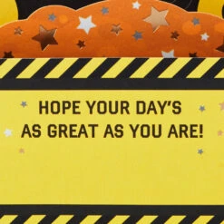 Hallmark Here's The Scoop Pop-Up Card -Hallmark Gift Shop Backhoe Construction Card for Birthday or Grad 5RZW1213 03
