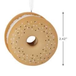 Everything Bagel Hallmark Ornament -Hallmark Gift Shop Bagel With Seeds Cream Cheese Christmas Ornament 1HGO3499 04