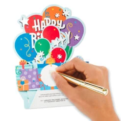 Hallmark Balloon Bouquet Boxed Pop-Up Birthday Cards, Pack Of 8 -Hallmark Gift Shop Balloon Bouquet Boxed Birthday Cards 5STZ1173 06