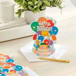 Hallmark Balloon Bouquet Boxed Pop-Up Birthday Cards, Pack Of 8 -Hallmark Gift Shop Balloon Bouquet Boxed Birthday Cards 5STZ1173 07