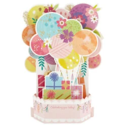 Hallmark Balloons Musical 3D Pop-Up Birthday Card With Light -Hallmark Gift Shop Balloons Music Light 3D PopUp Birthday Card for Her 999ARH1371 03