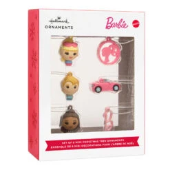 Mini Barbie™ Shatterproof Hallmark Ornaments, Set Of 6 -Hallmark Gift Shop Barbie Christmas Ornaments 3HCM4764 08