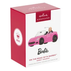 Hallmark Barbie™ On The Road Ornament -Hallmark Gift Shop Barbie in Pink Convertible Car Keepsake Ornament 5QXI8895 08