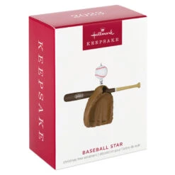 Hallmark Baseball Star 2023 Ornament -Hallmark Gift Shop Baseball Bat Glove and Ball Keepsake Ornament 1399QGO2697 04