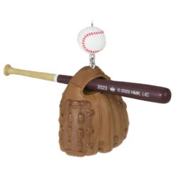 Hallmark Baseball Star 2023 Ornament -Hallmark Gift Shop Baseball Bat Glove and Ball Keepsake Ornament 1399QGO2697 06