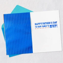 Hallmark You're Our Family's MVP Musical Father's Day Card For Dad -Hallmark Gift Shop Baseball and Stars Dad Fathers Day Card With Music 799FFF1025 03