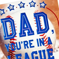 Hallmark You're Our Family's MVP Musical Father's Day Card For Dad -Hallmark Gift Shop Baseball and Stars Dad Fathers Day Card With Music 799FFF1025 04