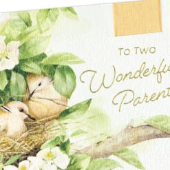Hallmark Marjolein Bastin Your Love Makes My Heart Feel At Home Anniversary Card For Parents -Hallmark Gift Shop Bastin Birds on Branch Anniversary Card for Parents 699AVY3436 05