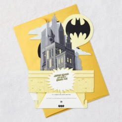 Hallmark DC™ Batman™ Have A Heroic Day 3D Pop-Up Card -Hallmark Gift Shop Batman With BatSignal 3D PopUp Card 899WDR1312 07