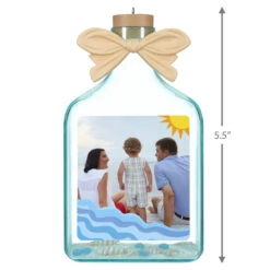 Hallmark A Day At The Beach Sun & Waves Personalized Photo Ornament -Hallmark Gift Shop Beach Glass Bottle Personalized Christmas Ornament 2499QHE2118B4 03