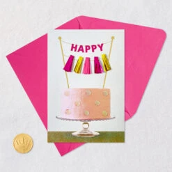 Hallmark You Make Your Birthday Sparkle Birthday Card -Hallmark Gift Shop Beaded Birthday Cake Birthday Card 759LAD4649 05