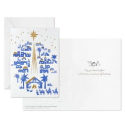 Hallmark UNICEF Bethlehem Hope And Promise Boxed Christmas Cards, Pack Of 12 -Hallmark Gift Shop Bethlehem Manger Scene UNICEF Christmas Cards 1URS2299 03