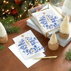 Hallmark UNICEF Bethlehem Hope And Promise Boxed Christmas Cards, Pack Of 12 -Hallmark Gift Shop Bethlehem Manger Scene UNICEF Christmas Cards 1URS2299 09