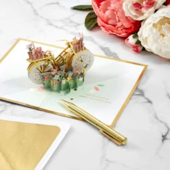 Hallmark Bicycle Hope Love Follows You Pop-Up Mother’s Day Card -Hallmark Gift Shop Bicycle and Flowers PopUp Mothers Day Card 1299MSI1935 08