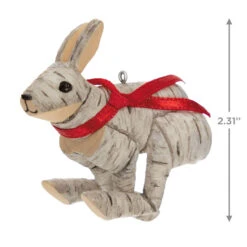 Hallmark Birch Hare Ornament -Hallmark Gift Shop Birch Wood Rabbit Keepsake Ornament 1599QGO2969 03