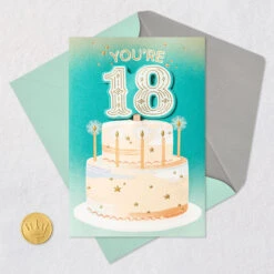 Hallmark You've Grown Into A Great Person 18th Birthday Card With Cake Topper -Hallmark Gift Shop Birthday Cake 18th Birthday Card With Cake Topper 859HBD4589 06